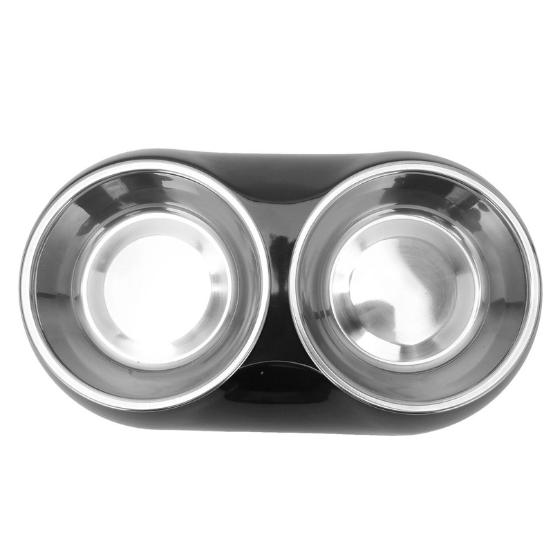 Stainless Steel Nonslip Double Pet Bowls Household Food Water Feeder