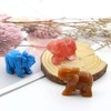 Ouubuuy Elephant Statue, Elephant Gemstone Healing Stone Figures, Crystal Elephant