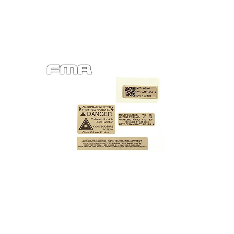 FMA AN/PEQ-15 03ラベル STD デカールキット GOLD