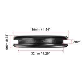 sourcing map Rubber Grommet Round Double-Sided Mount Dia 32 mm for Wire Protection 4pcs