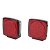 Pair LED Square Lights 12V Trailer Tail Brake Lamp High