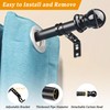 Bay Window Curtain Rods, U Shape Heavy Duty Curved Curtain
