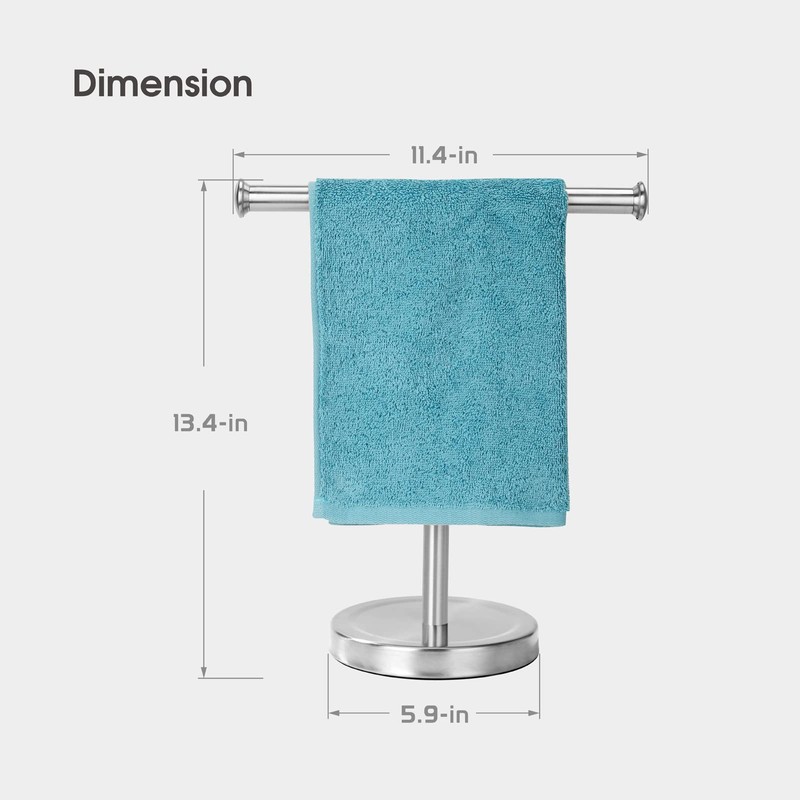 Songtec Hand Towel Holder Stand for Bathroom Vanity Countertops, Fingertip