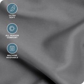 Bare Home Full Sheet Set - 22" Deep Pockets - College Dorm Size - Luxury 1800 Ultra-Soft Microfiber - Easy Fit - Extra Soft - 4 Piece Set - Bed Sheets (Full, Grey)