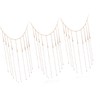 3pcs Hanging Photo Display with Wood Clips Beads DIY 110cm