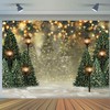 10x8FT Christmas Backdrop Xmas Tree Winter Snowflake Snow Scene Glitter