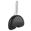 Uncut Blade Key Motorcycle Ignition Starting Carbon Fiber Style Case