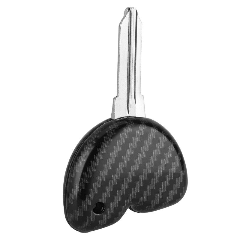Uncut Blade Key Motorcycle Ignition Starting Carbon Fiber Style Case