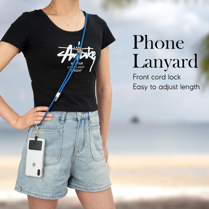 SENLLY Adjustable Cell Phone Lanyard with Ultra Thin Patch, Universal