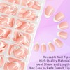 Lifextol 216PC White French Tip Press on Nails Short Fake