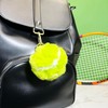Furry Tennis Ball Keychain (Green)