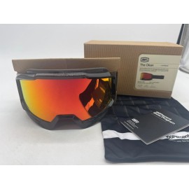 100% OKAN HiPER PREMIUM PROTECTIVE SKI SNOW GOGGLES ULTRA HD ANTI-FOG BLACK/RED