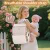 vosmles Stylish Baby Diaper Bag, Baby Bag with Changing Pad,