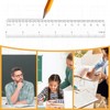 6 Pack Clear Ruler,15cm/6-inch Clear Plastic Ruler, Shatterproof Rulers,Thick Plastic
