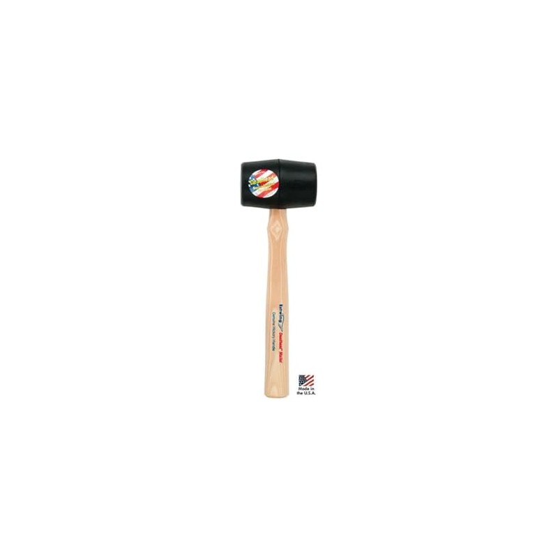 31121 18-OZ. DEADHEAD RUBBER MALLET W/WOOD HAND