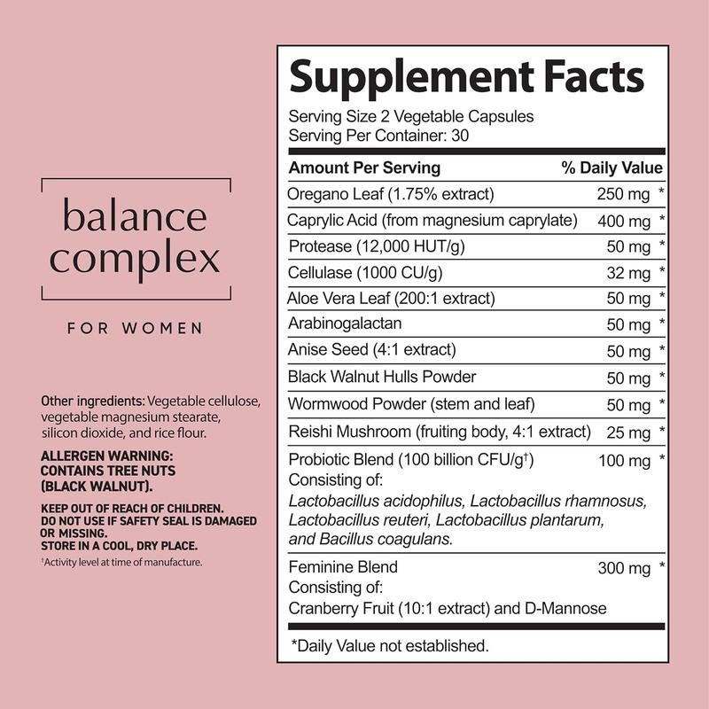 Balance Complex for Women Probiotic 60 Capsules