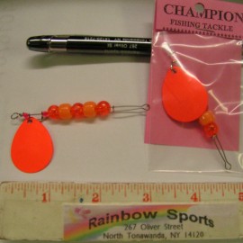 RS Champion 2 - RS CHAMPION BUMBLE-BUG #4 ORANGE COLORADO ONE BLADE SPINNER - YELLOW SALLY