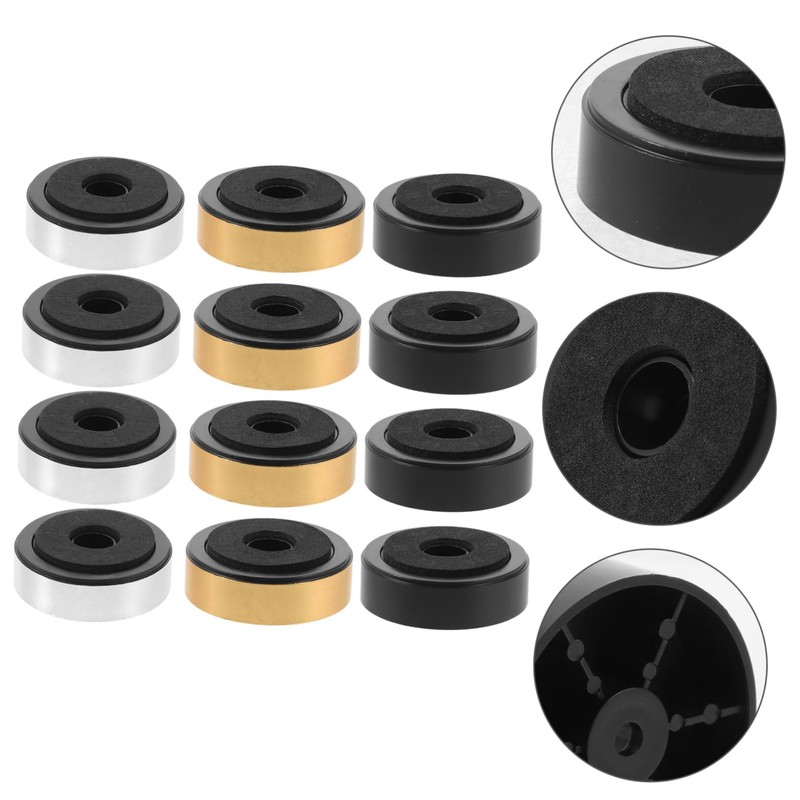 KOMBIUDA 12pcs Speaker Isolation Feet Mats Shock Absorption Pads for