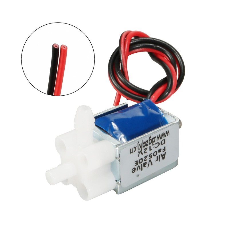 sourcing map Miniature Solenoid Valve 2 Position 3 Way DC
