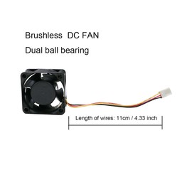 Twinklebay 40x20mm Cooling Fan, Replacement for Brushless DC EFB0412VHD Cooling Fan High Speed Ball Bearing DC 12V, 40mm x 20mm (Pack of 2)