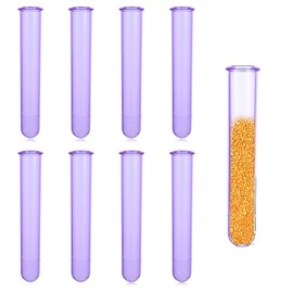 9 Pcs Plant Propagation Tubes, Clear Test Tubes Propagation Stations Terrarium for Hydroponic Plants Cutting Office Home Decoration Light Purple
