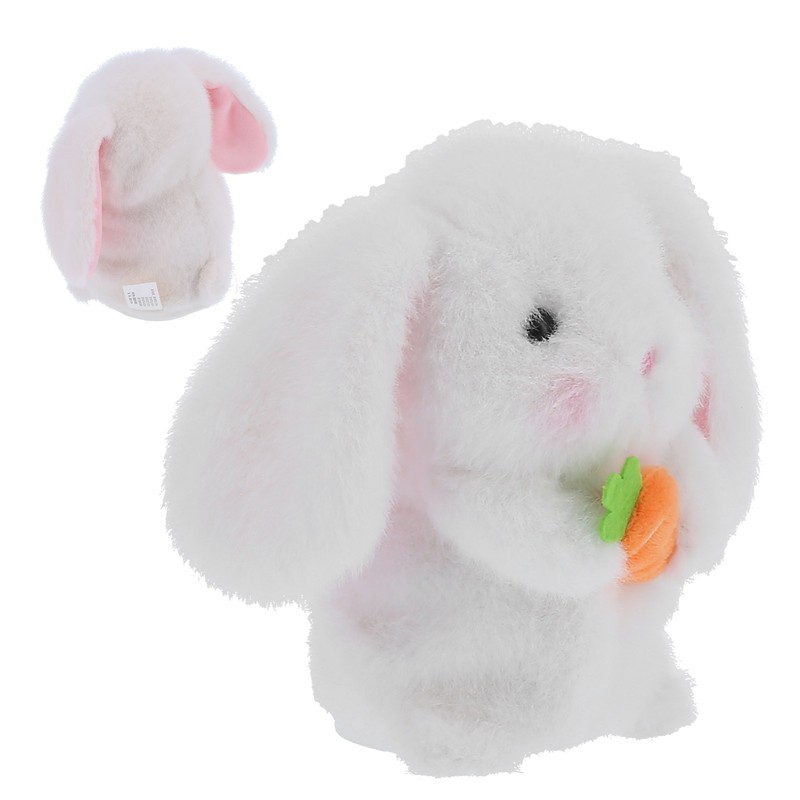 White Talking Rabbit Toy Cute Repeat What You Say Plush