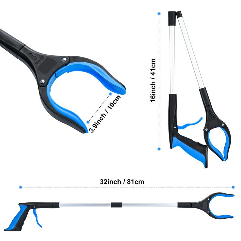 2-Pack Grabber Reacher Tool,32 Inch Foldable Reacher Grabber Pickup Tool
