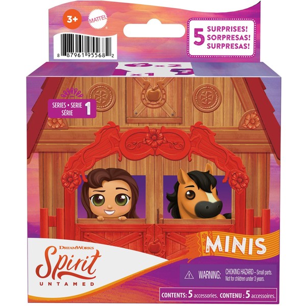 Spirit Untamed Surprise Mini Horse & Friend with 3 Accessories, Blind Box, Range of Horses & Characters, Makes a Great Gift for Ages 3 Years Old & Up [Styles May Vary]