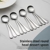 Kyraton Soup Spoons 12 Pieces, Stainless Steel Round Stainless Steel