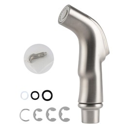 ANJOES Universal Kitchen Sink Spray Attachment, Sink Side Sprayer Head Replacement Compatible with Oakbrook/Delta/Moen/Kohler/Glacier Bay Faucets, Pull Out Nozzle Head, Brushed Nickel