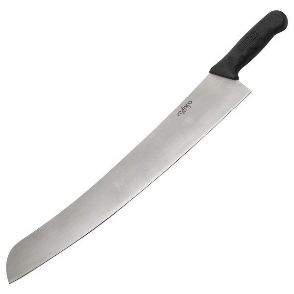 Winco KPP-18 18-Inch Pizza Knife with Polypropylene Handle,Stainless Steel, Black,Medium