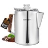 LRYYBTI Percolator Pot Stainless Steel Camping Coffee Pot-NO Aluminum or