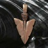 Arrowhead Bronze Pendant Necklace Jewellery, incl black cotton sting, Pendant