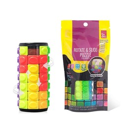 Magic 3D Puzzle Cube Rainbow Fidget Toys Cylinder Rotate Slide 7 Layers Educational IQ Games for Kids Adults