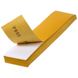Shawya 40 PCS 2-3/4" x 16-1/2" Long Board Sand Paper 800 Grit PSA Longboard Sandpaper Sheets Self-Adhesive Stickyback Sandpaper for Automotive Woodworking Air File Sander Hand Sanding Block