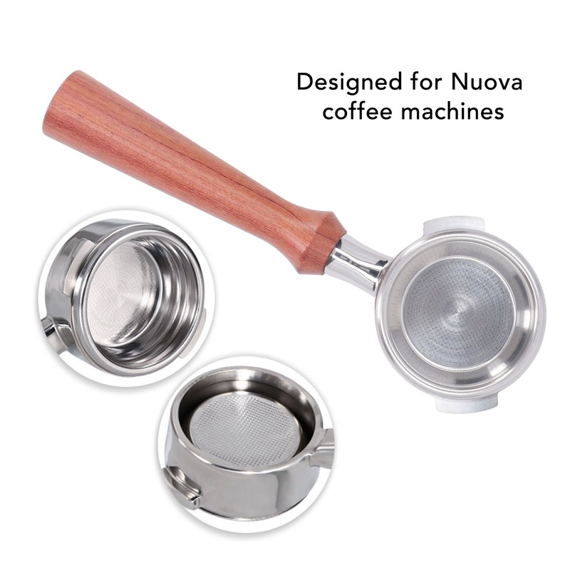 58mm Double Spouts Portafilter for Nuova Coffee Machines Stainless Steel