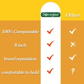 300Pcs Heavy Duty Disposable Silverware Set,100% Compostable Utensils Forks Spoons and Knives Set- Friendly No Plastic Silverware Compostable Cutlery Set for Weddings, Parties, Office, Camping, Picnic