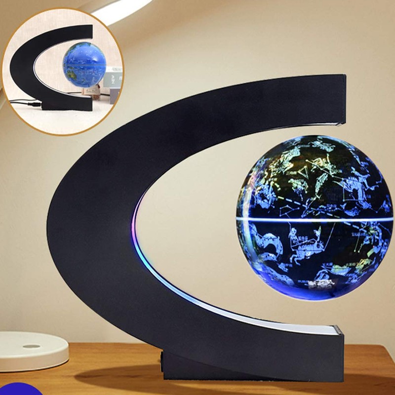 FUGEST Magnetic Floating Globe 2 in 1 Blue 4in Constellations