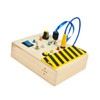 MagiDeal Wooden Busy Board with LED Lamp Switch Light, Wooden
