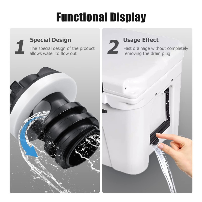 2-Pack Cooler Plug for Yeti Cooler Drain Plugs Replacement Compatible