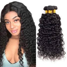 Water Wave Bundles Natural Black Human Hair Bundles Grade 8A Brazilian Remy Hair Weaves Extensions For Women 22 24 26 Inch