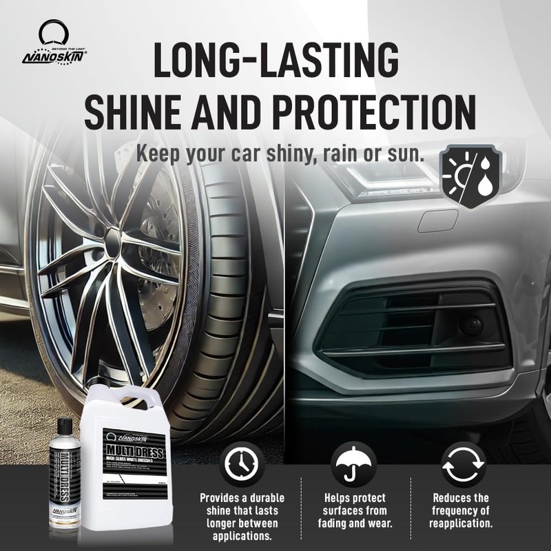Nanoskin High Gloss Water Based, Silicone White Tire Dressing [NA-MDS16],