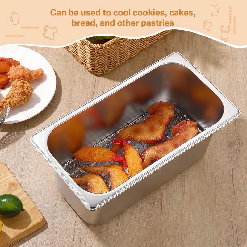 Yaocom 4 Pcs Stainless Steel Food Storage Containers with Wire