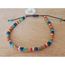 Unbranded Premium Jasper Colored Gemstone Chakra Protection Balance Minimalist Bracelet