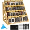 4 Tier Bamboo Spice Rack Organizer with 28 Spice Jars,