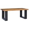 vidaXL Solid Teak Wood & Polyresin Coffee Table with Handmade