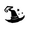 Bargain Max Decals Witch Hat Silhouette Decal Notebook Car Laptop