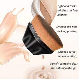 MQAPZLS Makeup Brush 2PC, Flawless Foundation Make-Up Brush, Flat Top High-Density Makeup Brush, Multi-Purpose Mixed Brush For Concealer, Cream, Face Cream, Powder, Etc