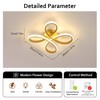 Dorlink Gold Flower Ceiling Light 30W, Creative Chandeliers for Living
