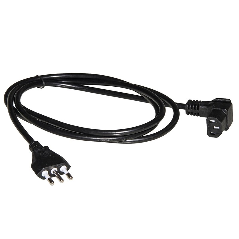 10A 90 Degree IEC 1.8m Italian Plug Power Cable